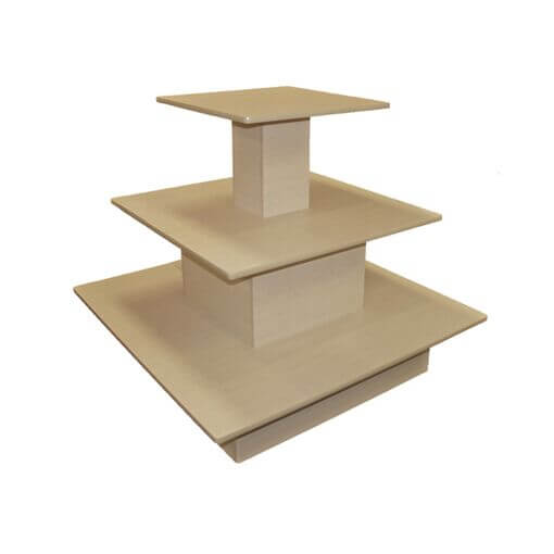 Display Table 3 Tier Maple