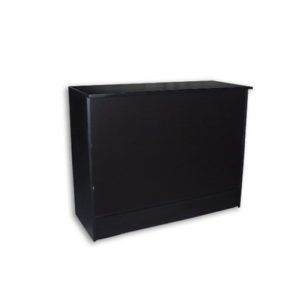 Flat Top Counter Wood 6' Black