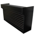 Wood Fixtures: 6' Ledge Top Counter Black With Slatwall
