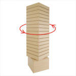 Wood Fixtures: Slatwall Revolving Tower 12SQ Display Maple