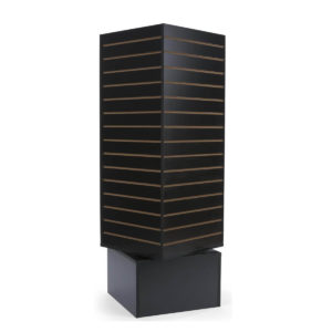 Wood Fixtures: Slatwall Revolving Tower 12SQ Display Black