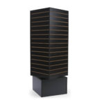 Wood Fixtures: Slatwall Revolving Tower Display Black